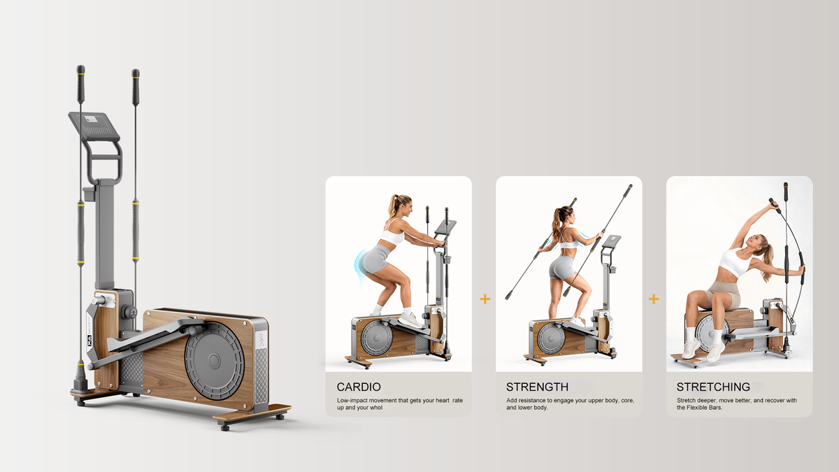 Cardio. Strength. Stretching. All in One.